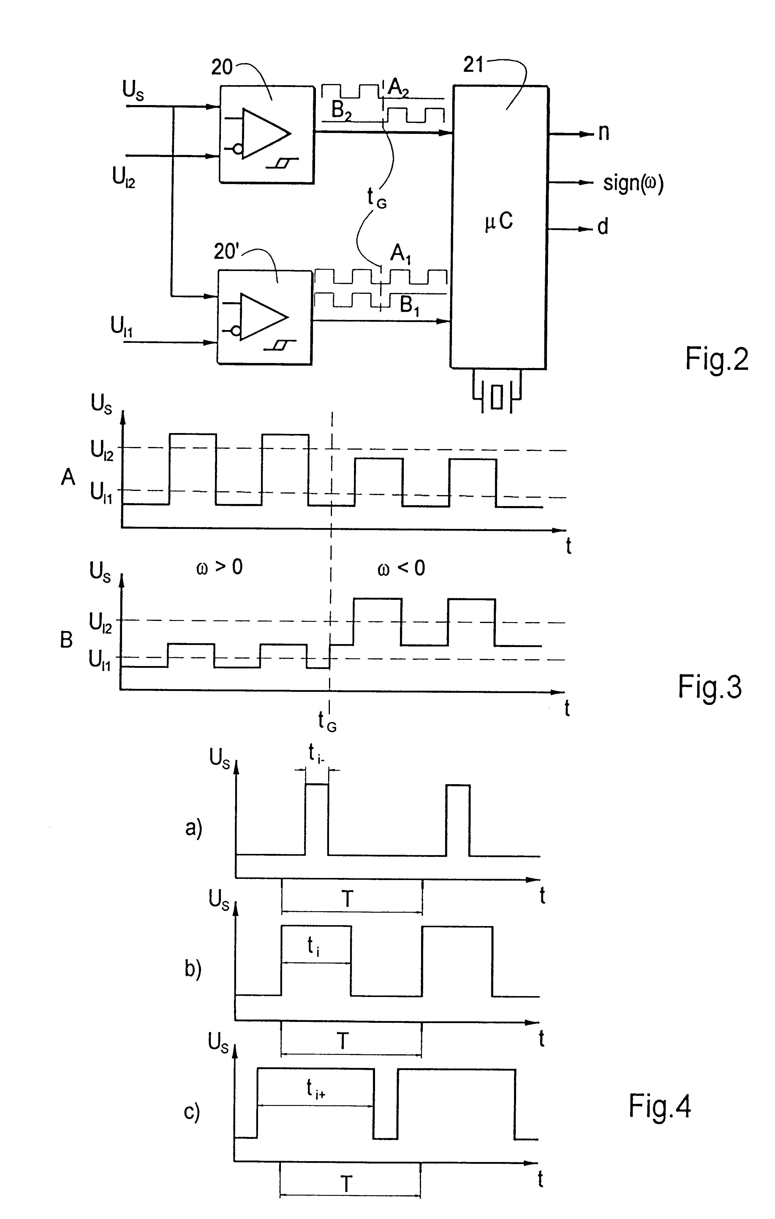 Method and circuit for checking the width of the air gap in a speed sensor