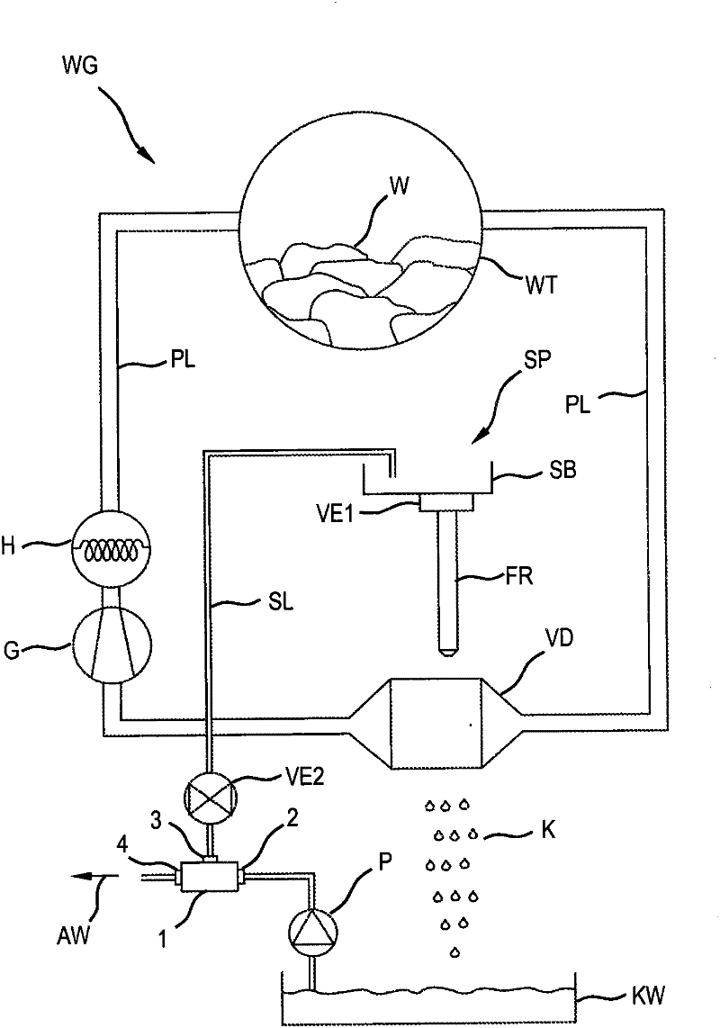 Household laundry dryer and filtering method