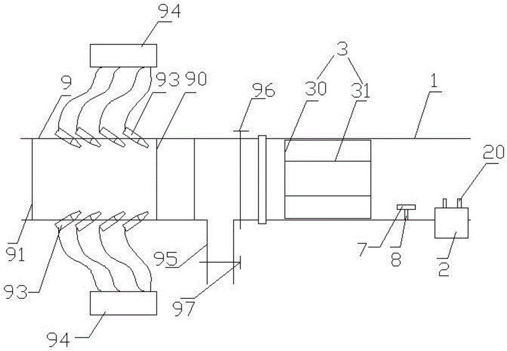 Ultrasonic water treatment device for agricultural irrigation