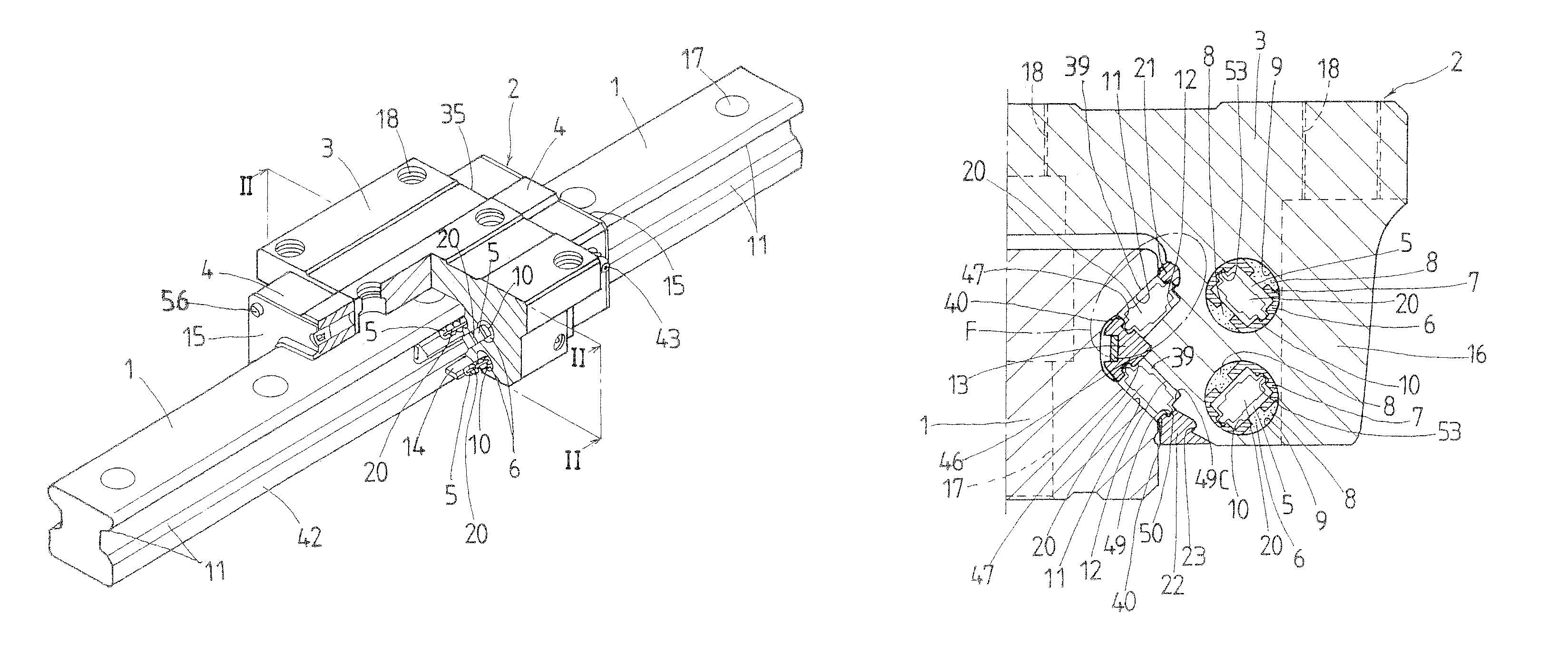 Linear motion guide unit with retainer for rolling element