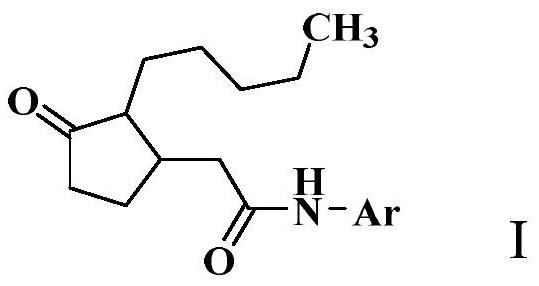 A kind of 2-(3-oxo-2-pentylcyclopentyl)acetamide derivative and its application