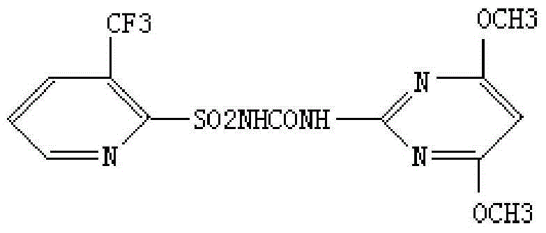 Mixed weedicide containing flazasulfuron, bensulfuron and pendimethalin