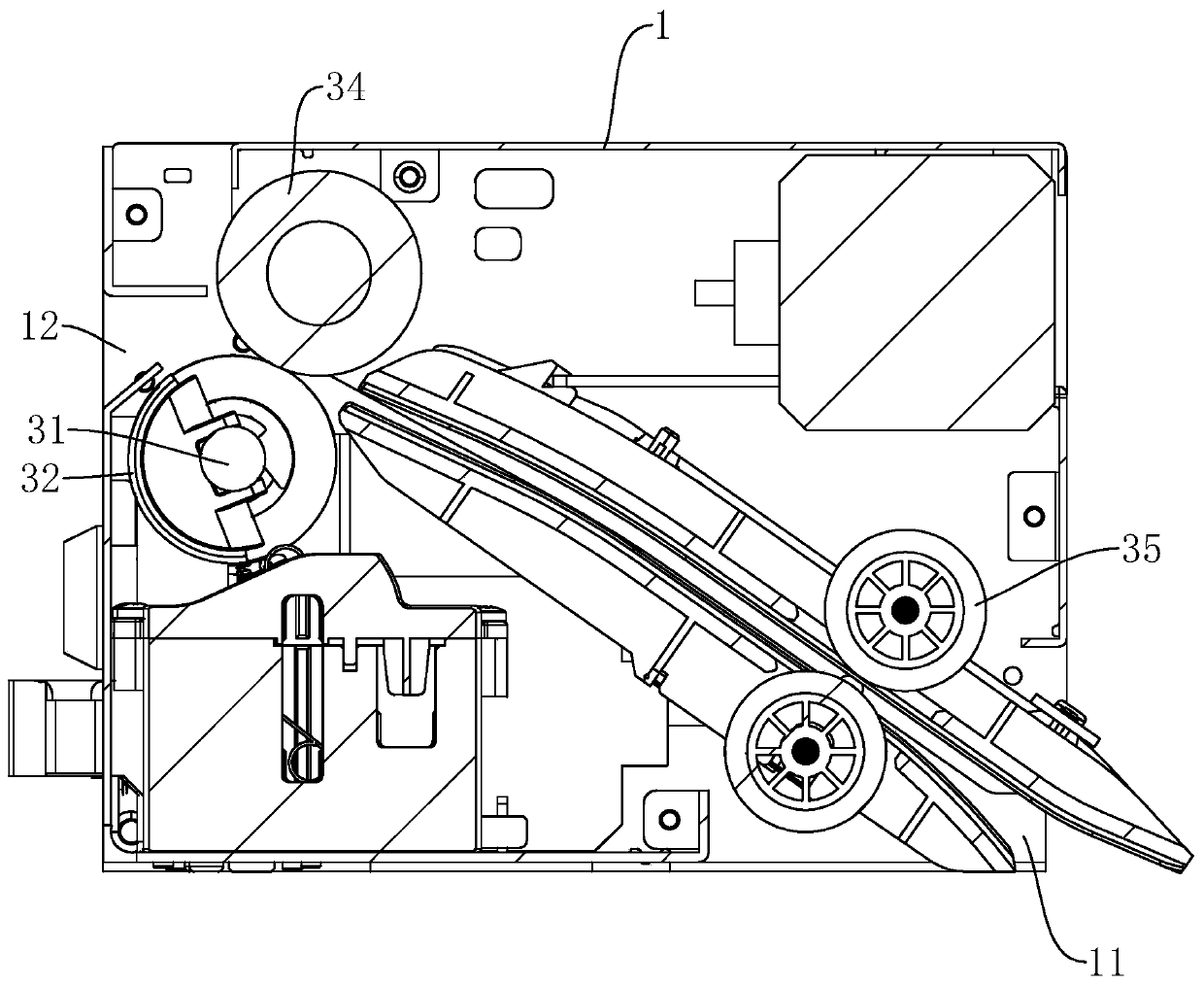 Automatic stamping control system and method for printing terminal documents