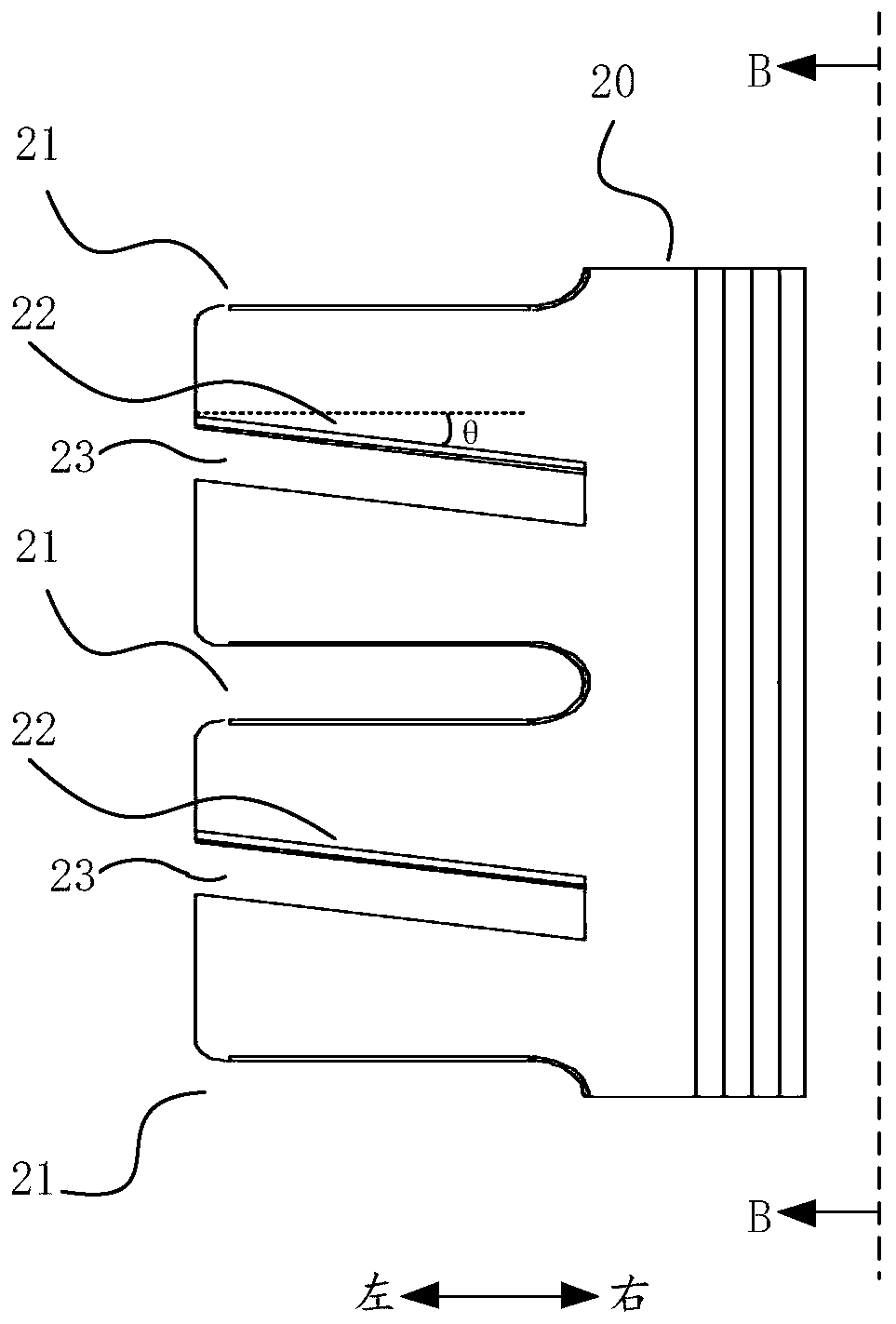 Flat fin, microchannel heat exchanger and air conditioner