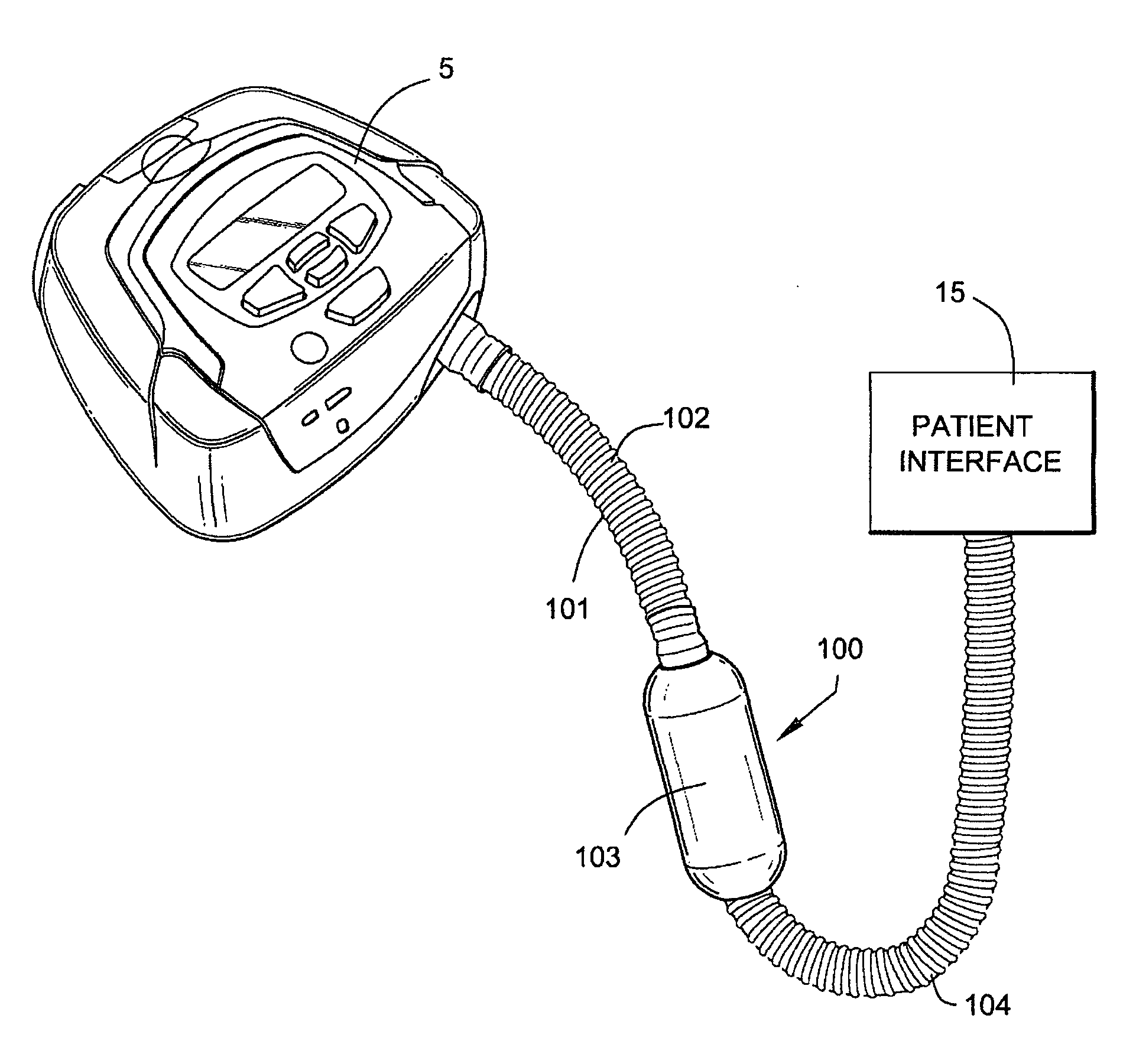 Sound dampening in positive airway pressure devices