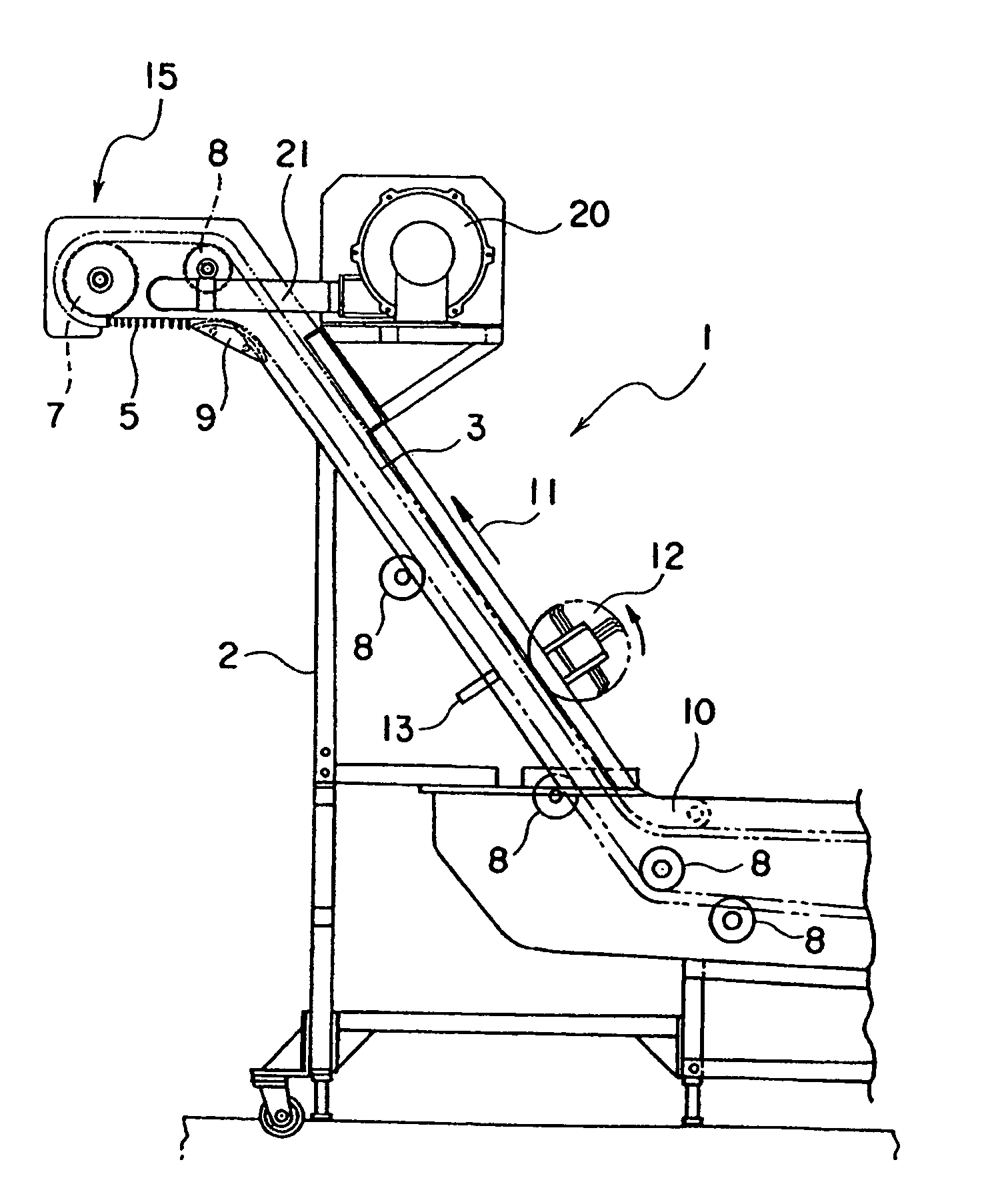 Bean sprouts-like articles transfer conveyor device