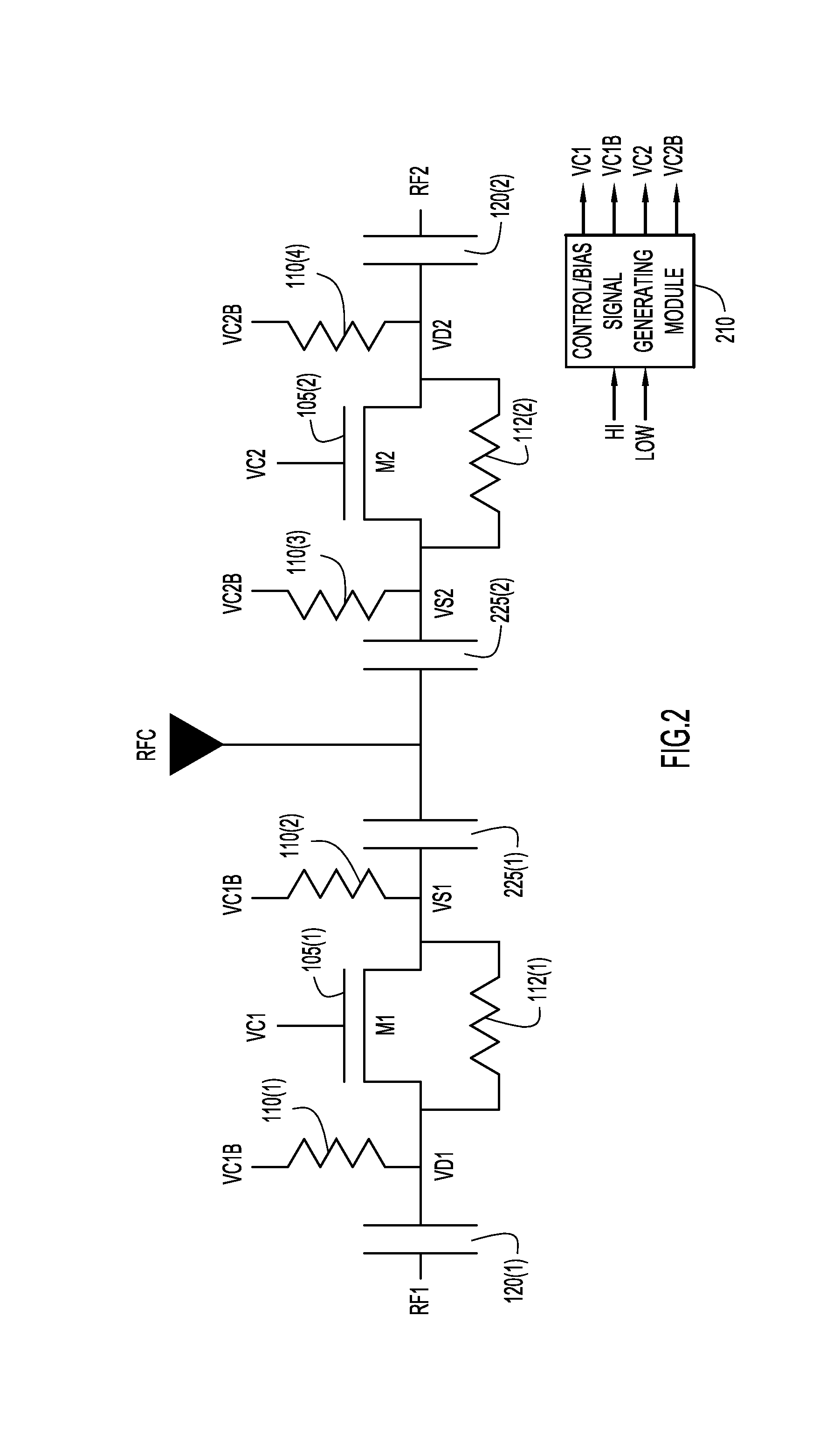 RF Switch with RF Pathway Charge-Discharge Circuit