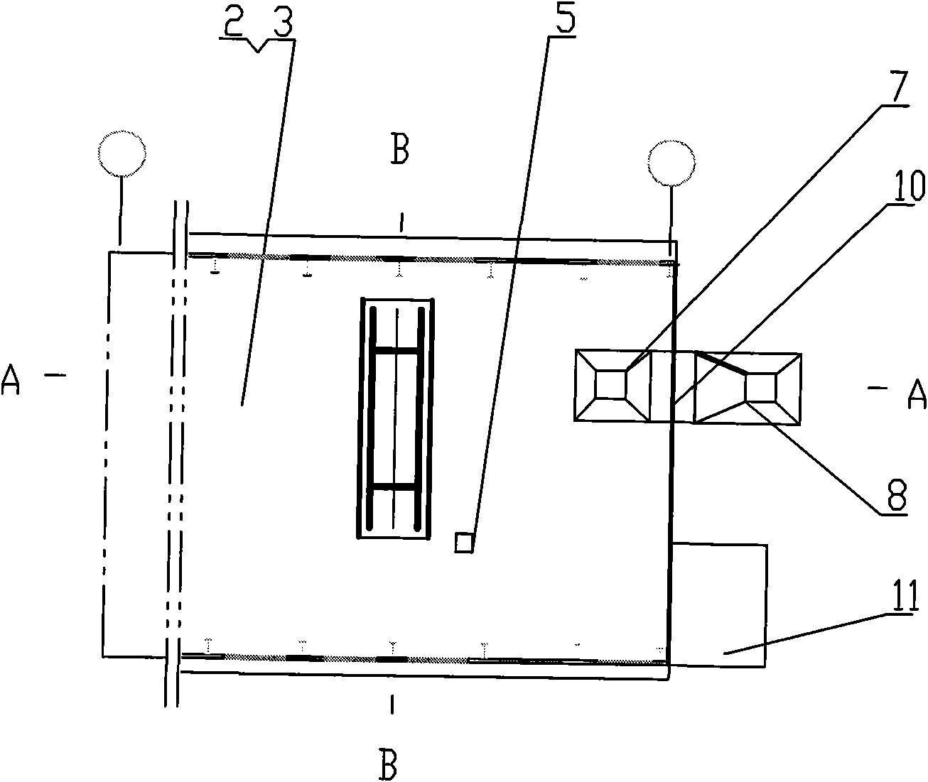 Electrolyzer liner dismounting structure of electrolyzer centralized overhaul workshop