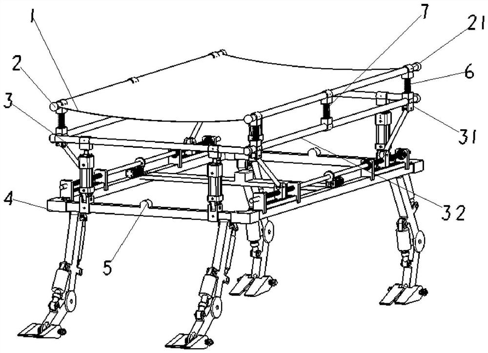 A post-earthquake rescue self-balancing stretcher mechanism