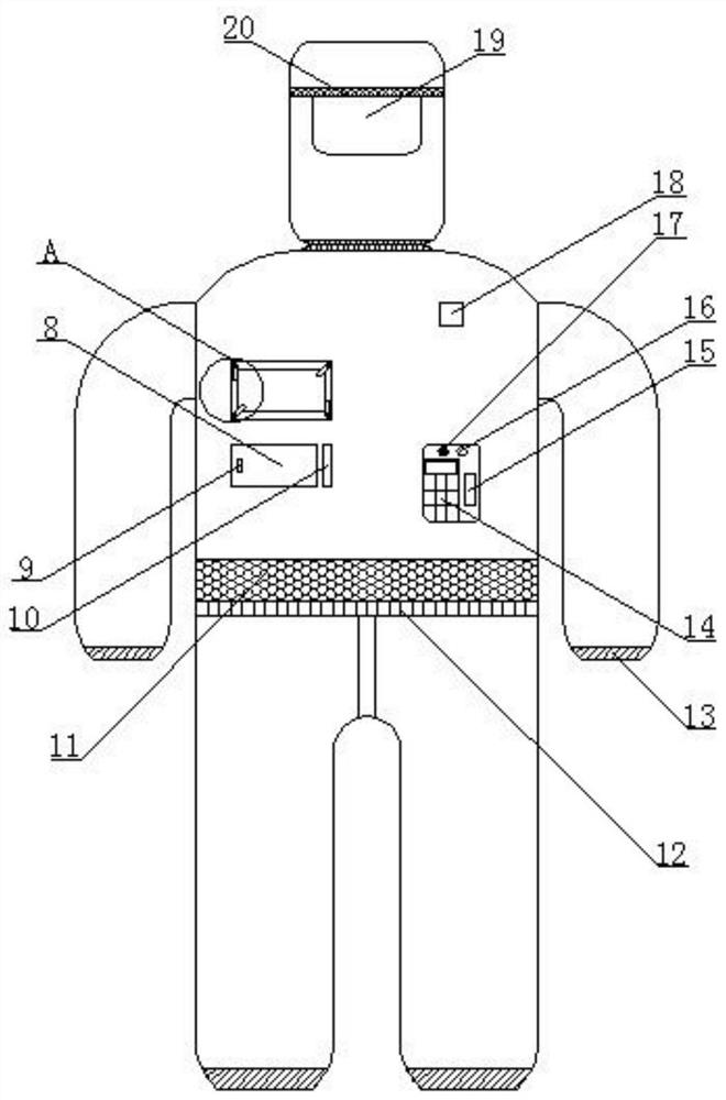 A medical protective air-conditioning suit