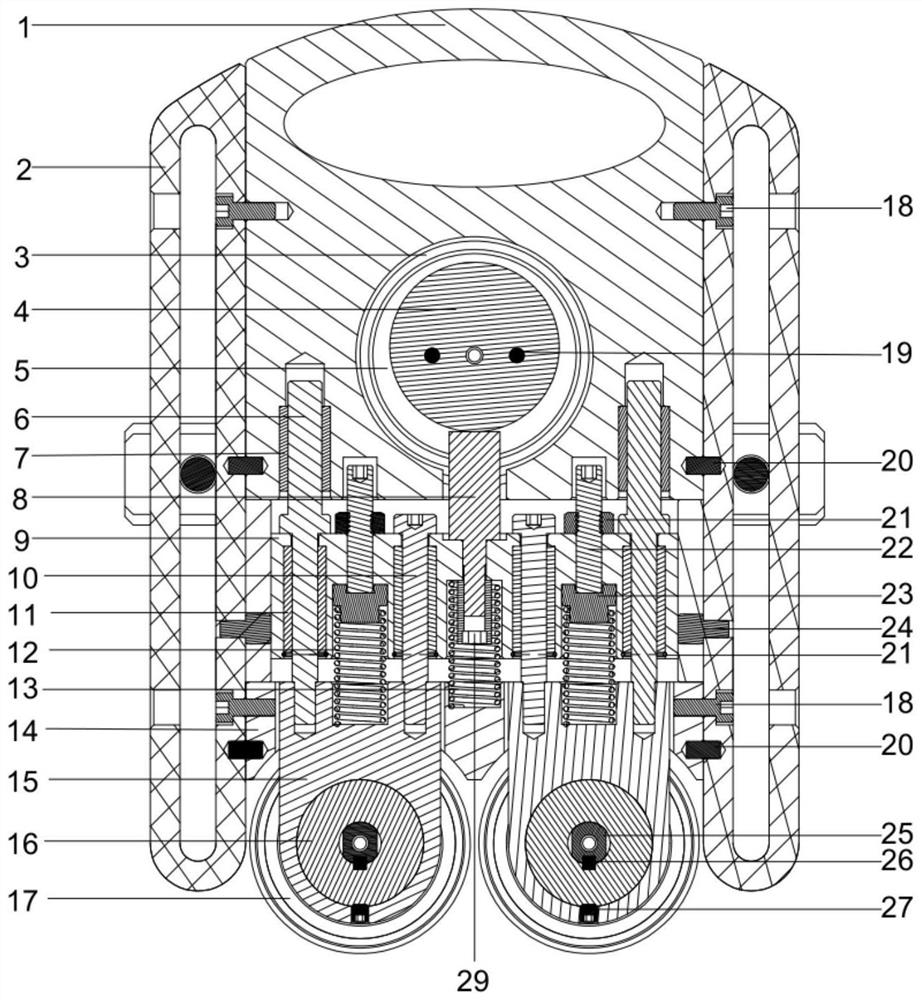 Roller guide pressing device for woodworking cutting