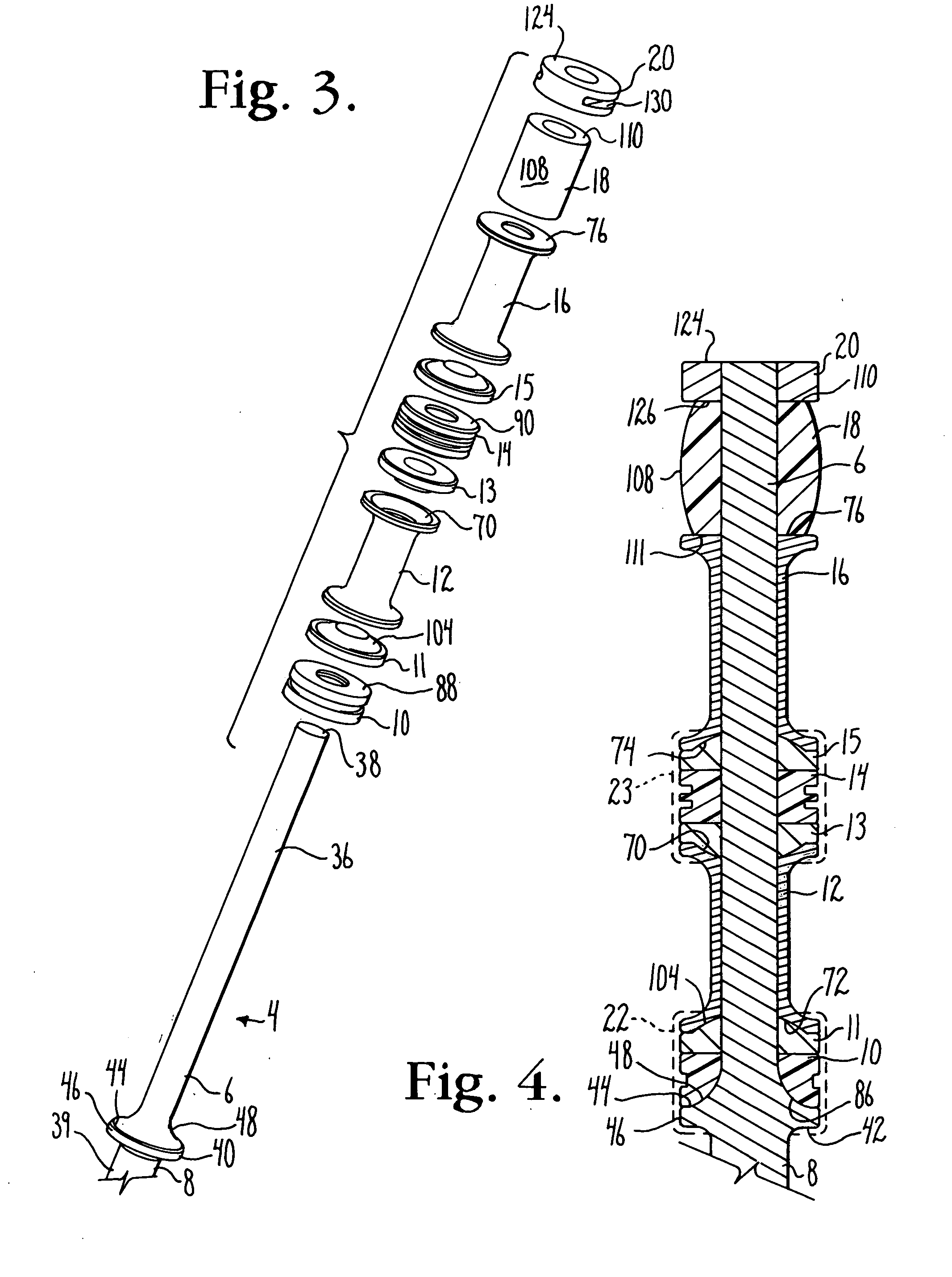 Dynamic stabilization assembly having pre-compressed spacers with differential displacements