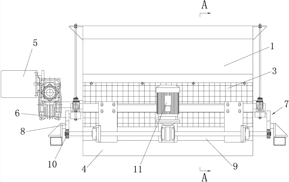 Rotary drum grille type packing device