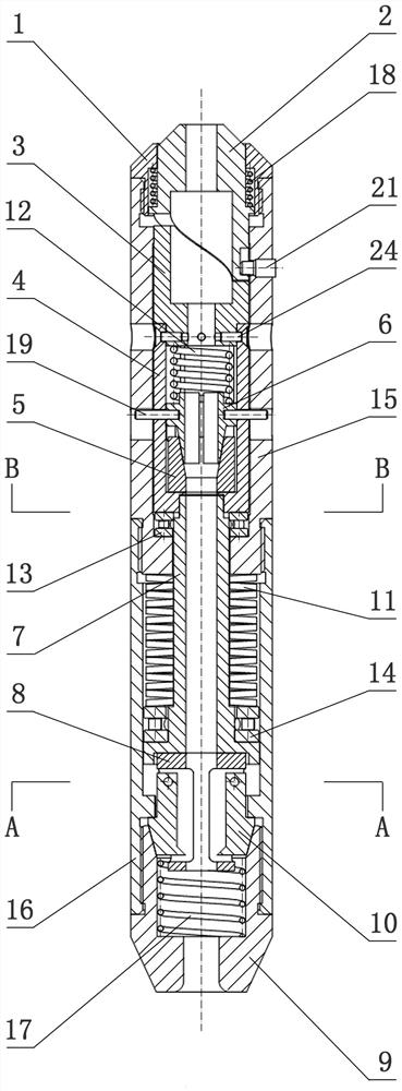 Downhole cable shearing device with energy storage power