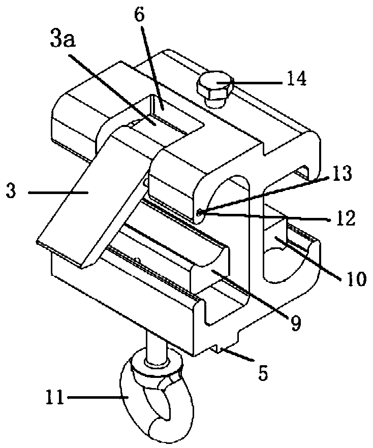 Self-locking power distribution network circuit continuing wire clamp installed by employing gunshot operation lever