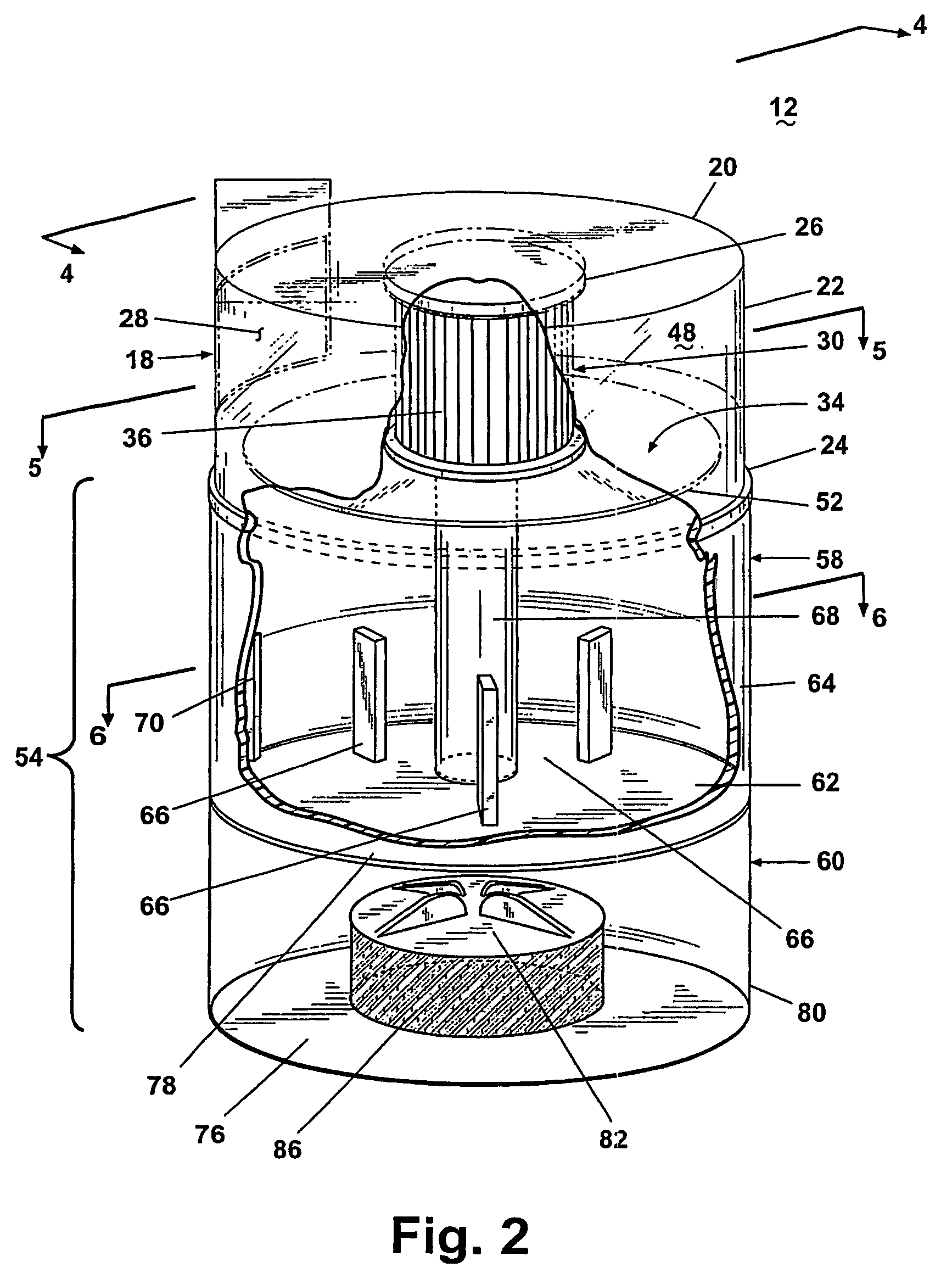 Vacuum cleaner with cyclonic dirt separation and bottom discharge dirt cup with filter