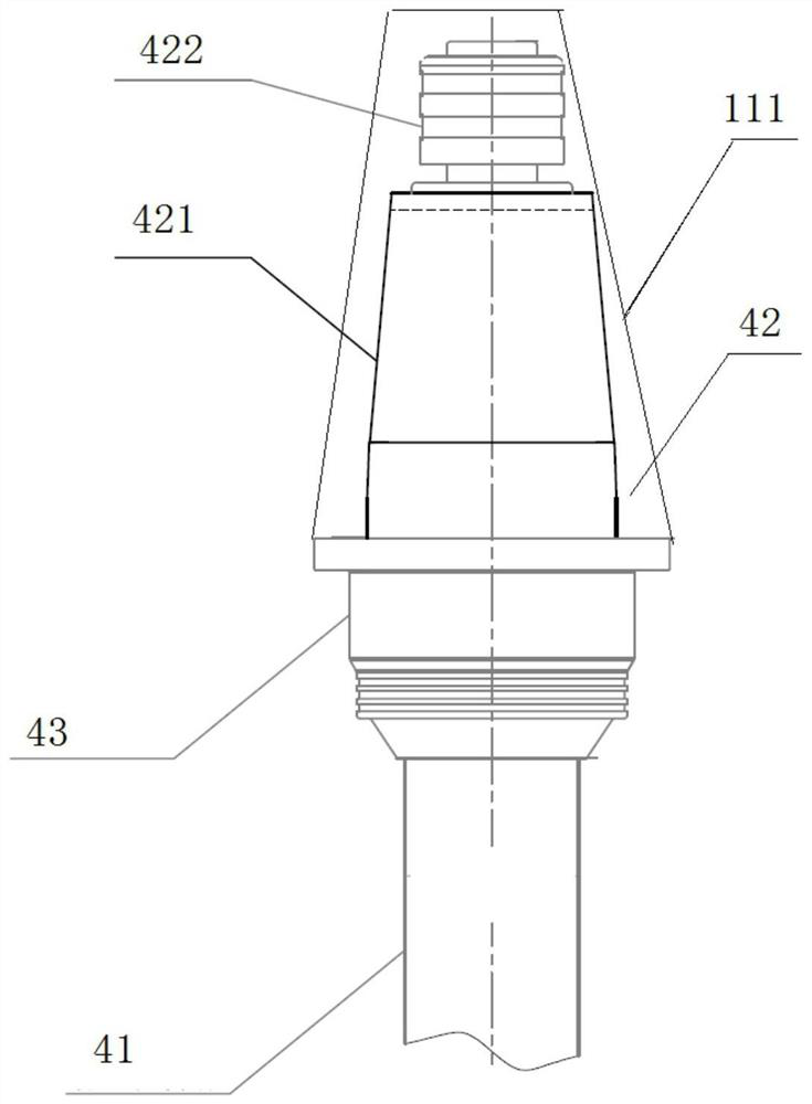 Connecting structure for high-voltage equipment of offshore booster station and mounting method of connecting structure