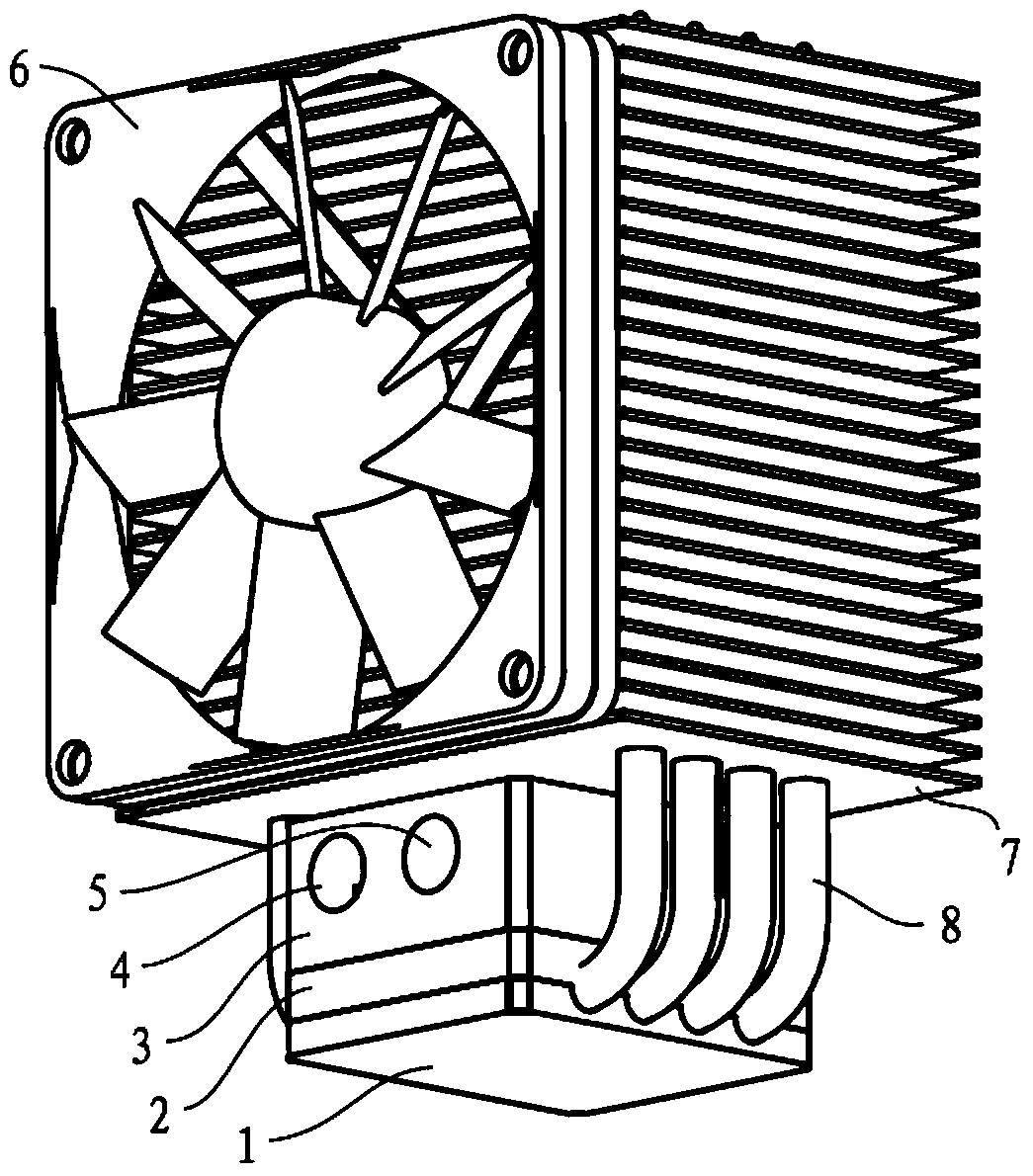 Air cooling and liquid cooling dual-purpose heat radiator