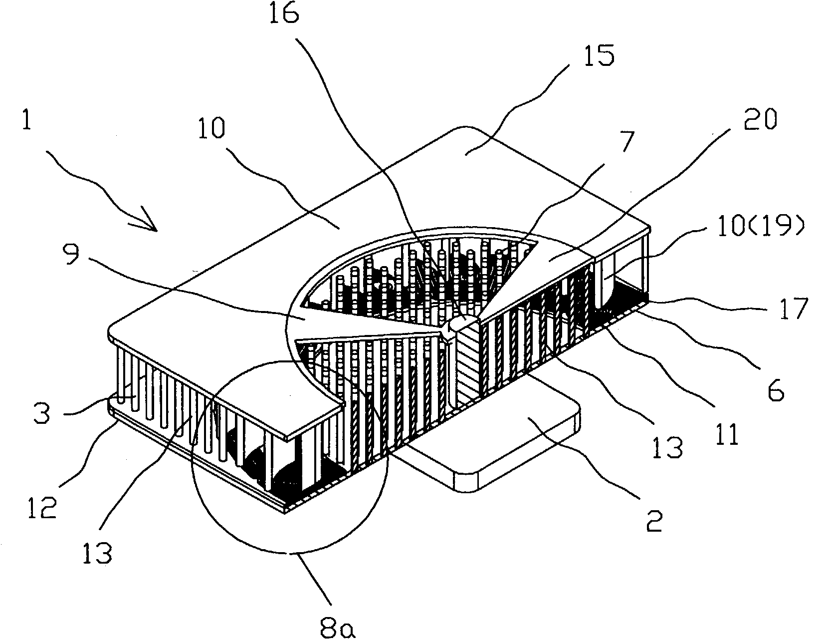 Apparatus for cooling of electronic components