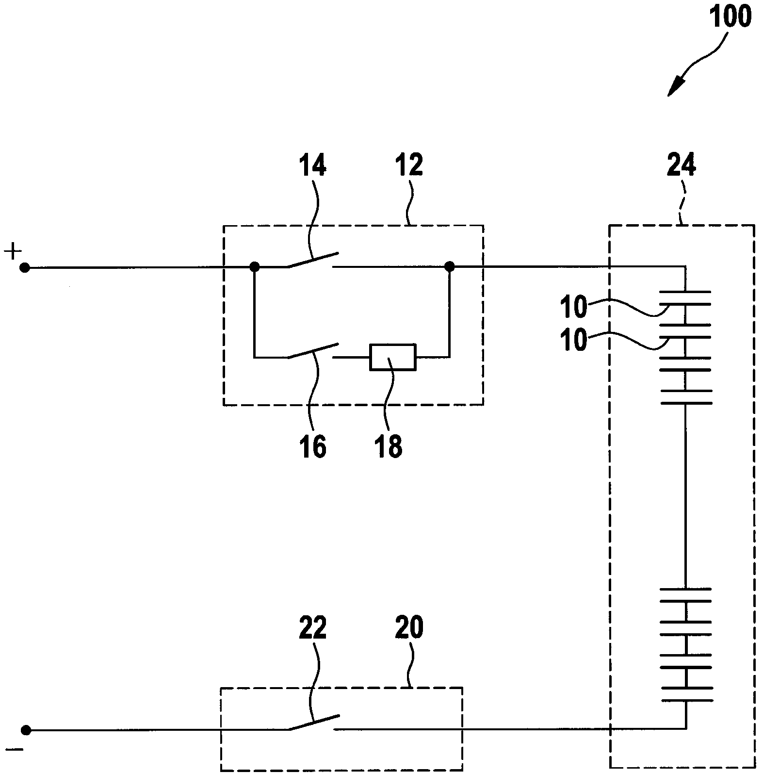 Battery system with cell voltage detecting units