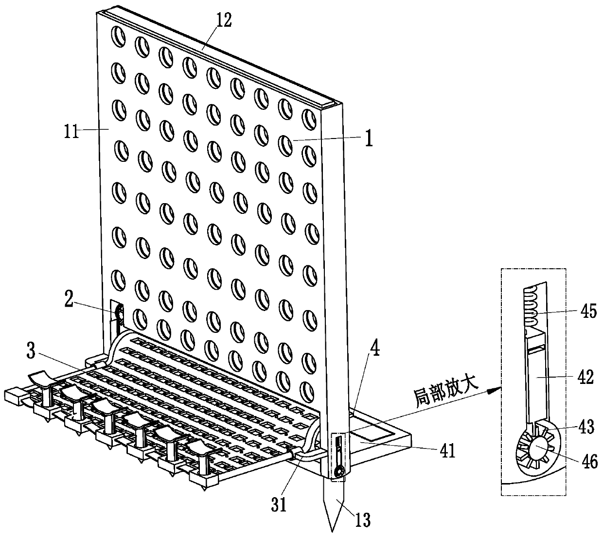 Multi-stage sand blocking device for water and soil conservation