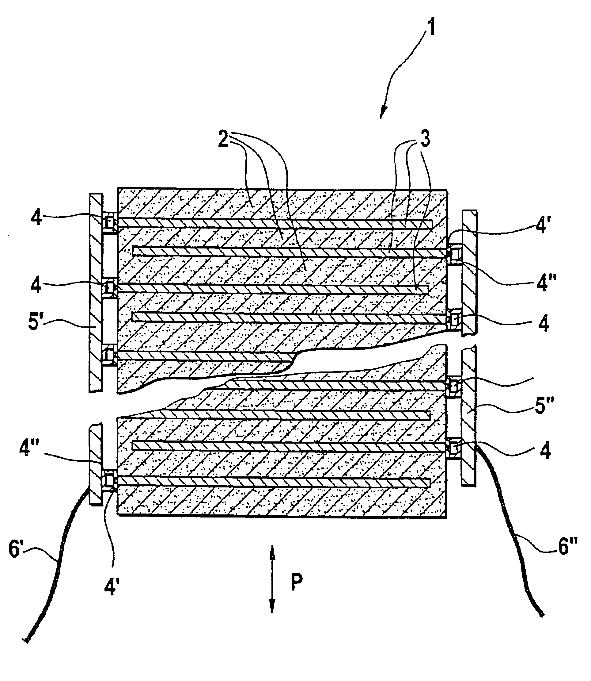Electrode contact for a piezoceramic actuator and method for producing same