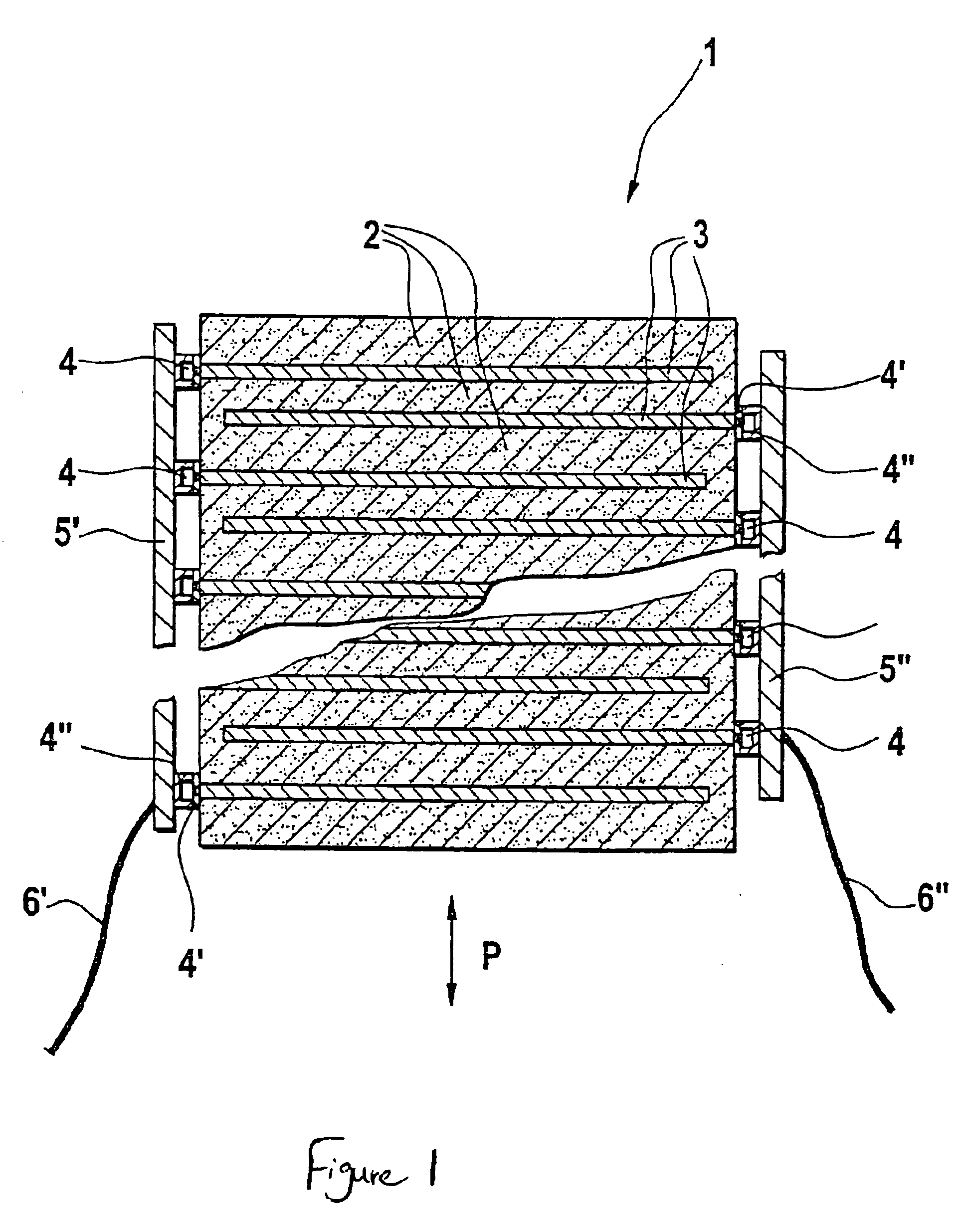 Electrode contact for a piezoceramic actuator and method for producing same