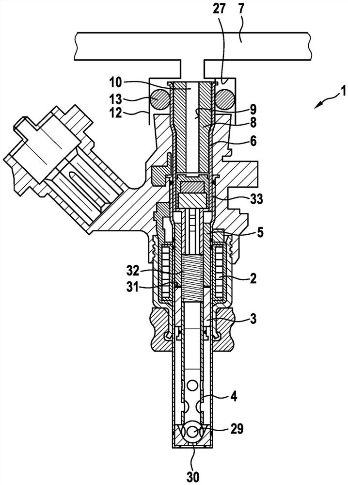 Injection valve for water injection system of internal combustion engine and water injection system having such injection valve