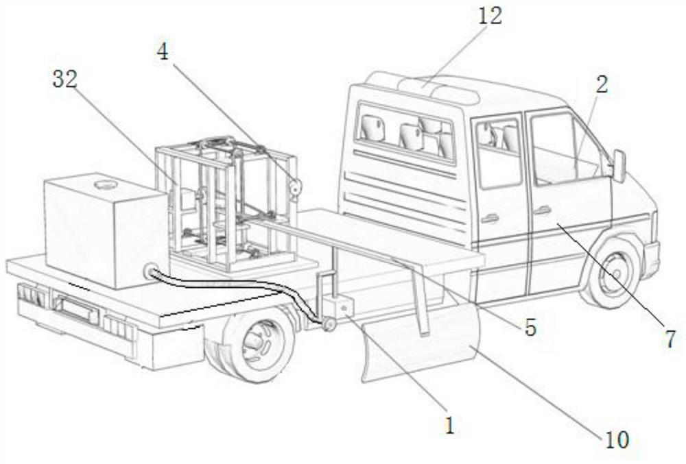 A green belt pruning system and its pruning method based on laser cutting