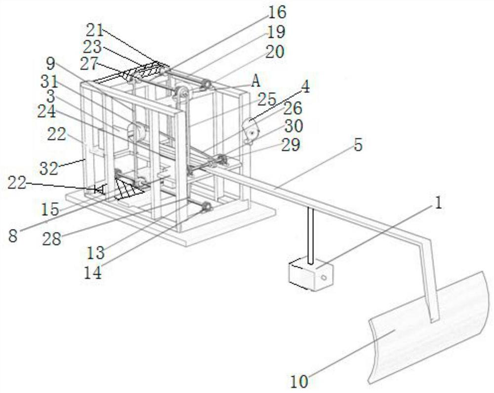 A green belt pruning system and its pruning method based on laser cutting