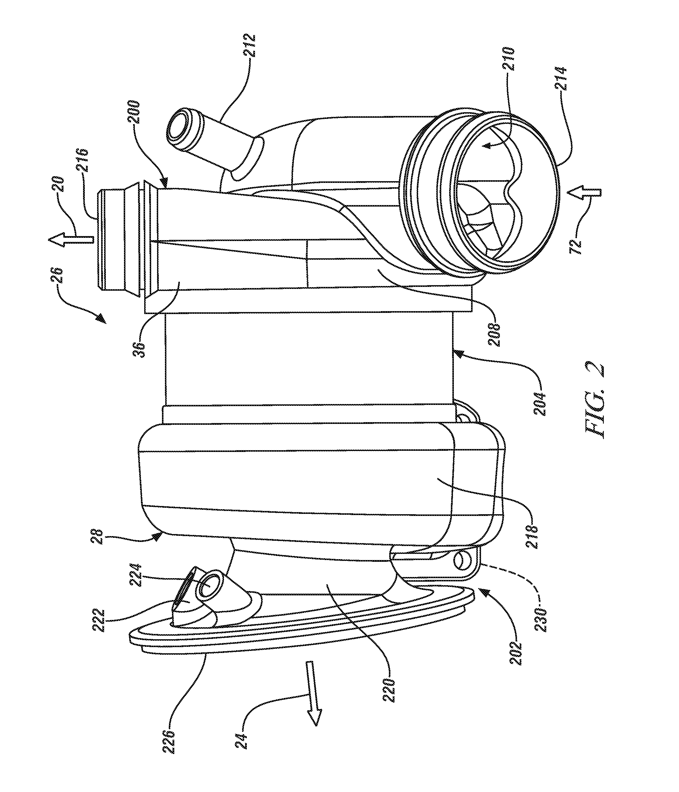 Turbine housing and method for directing exhaust