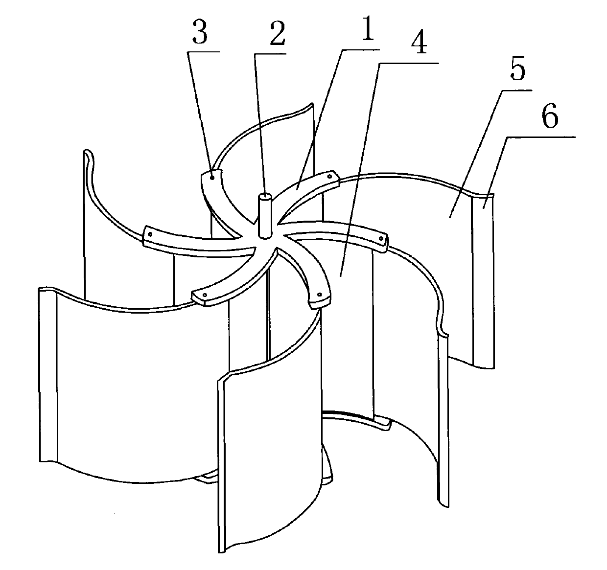 Fan blade mechanism of wind driven generator