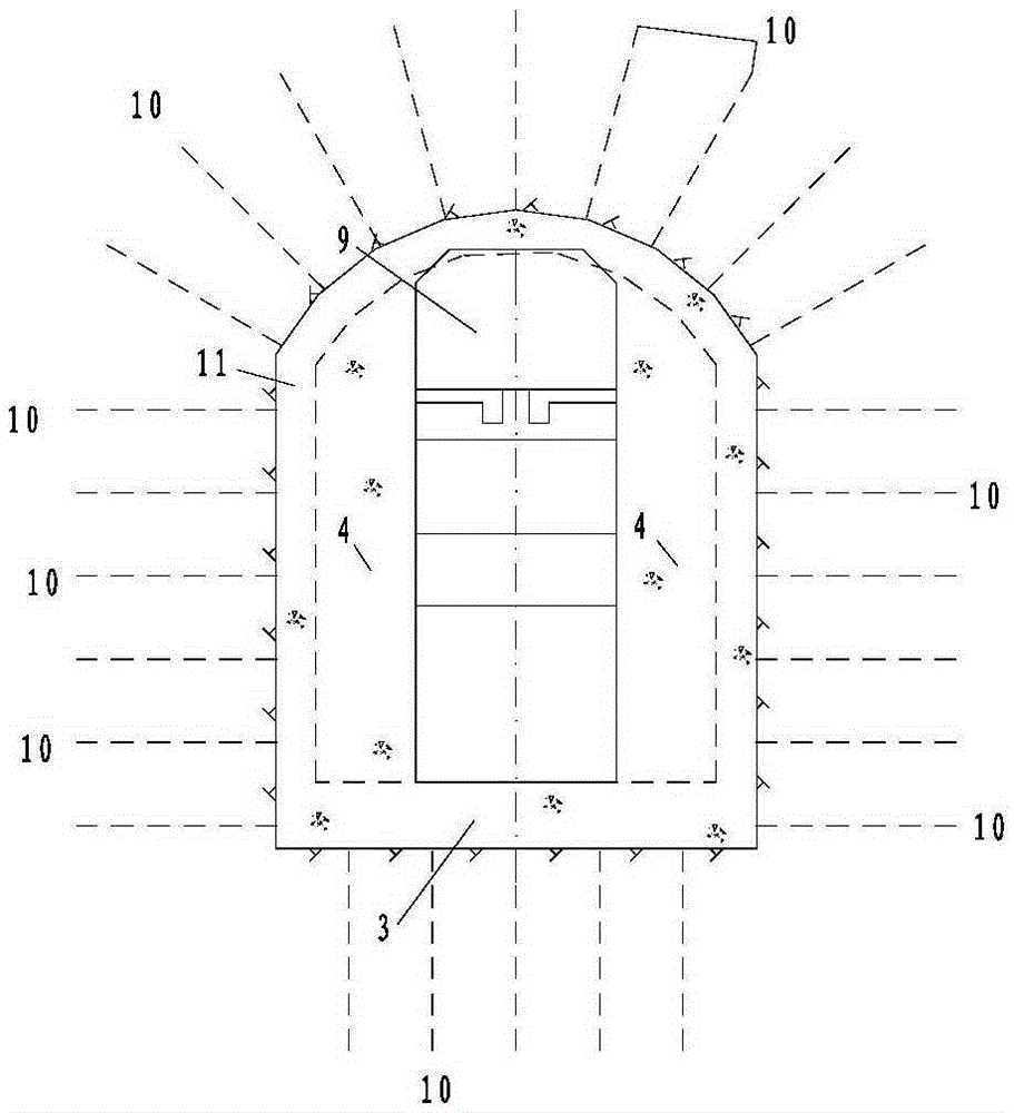 Radial gate and gate chamber structure of ecological drainage tunnel reconstructed from diversion tunnel and arrangement method