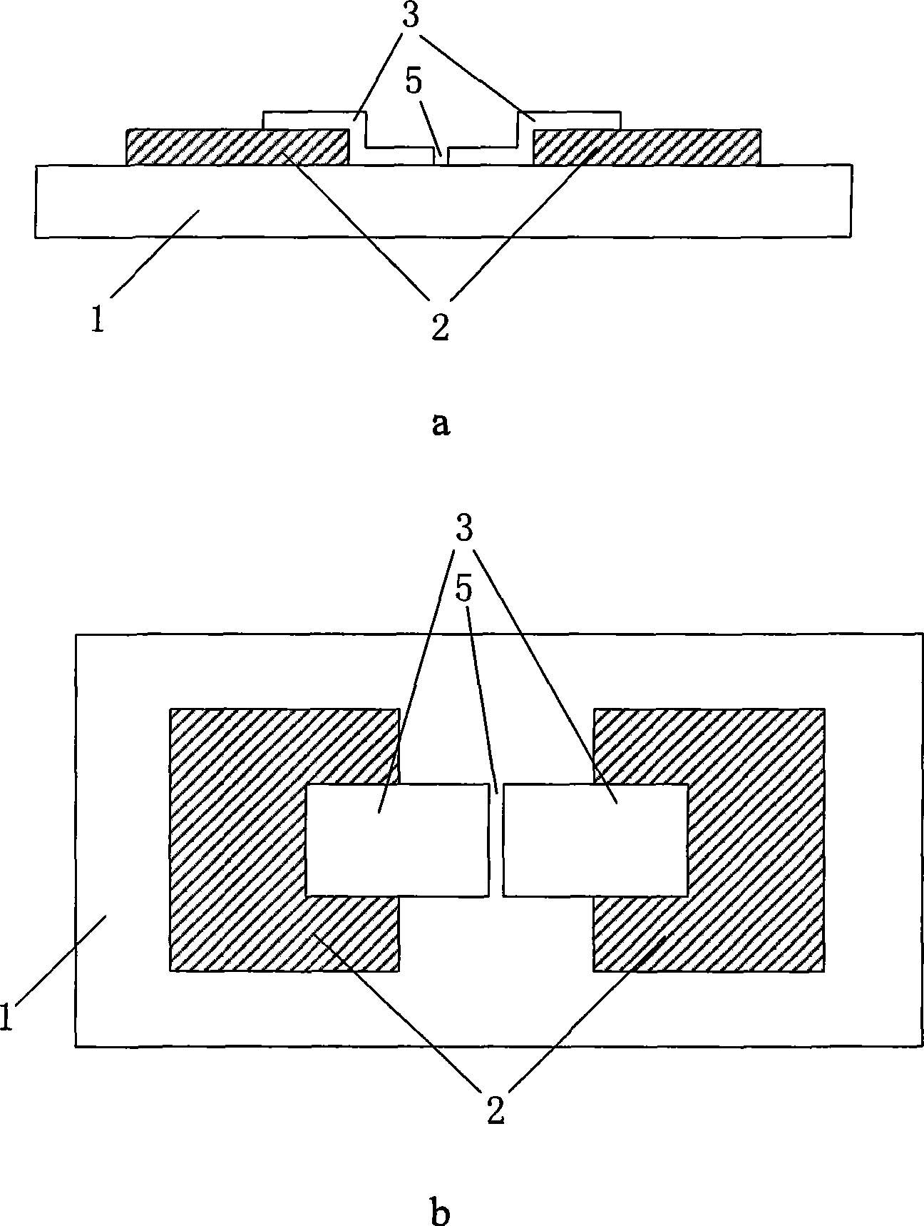 Construction of surface conductive field emission electronic source conductive film