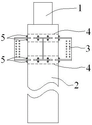 Beam-column node of double-round steel pipe concrete column and construction method