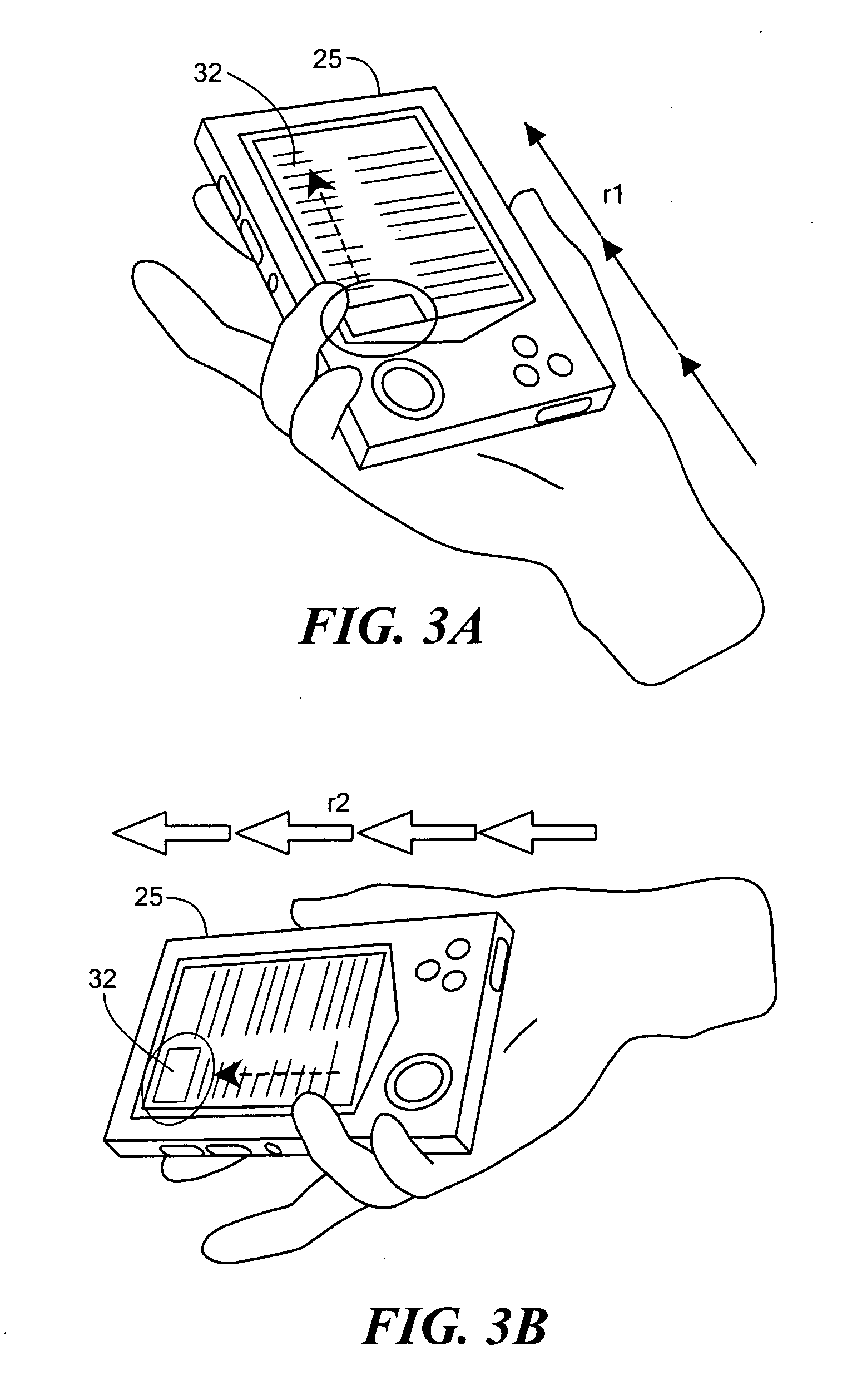 Air-writing and motion sensing input for portable devices