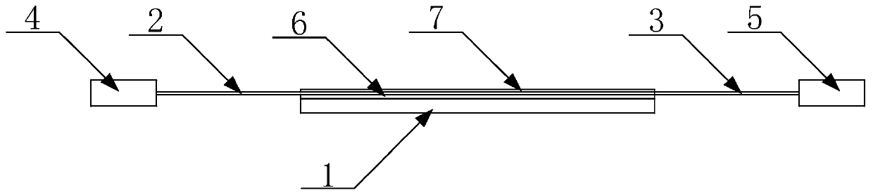 An optical fiber light-emitting structure, a liquid medicine dotting processing method, and a medicine dotting device