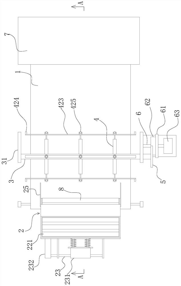 A feeding device for pipe cutting