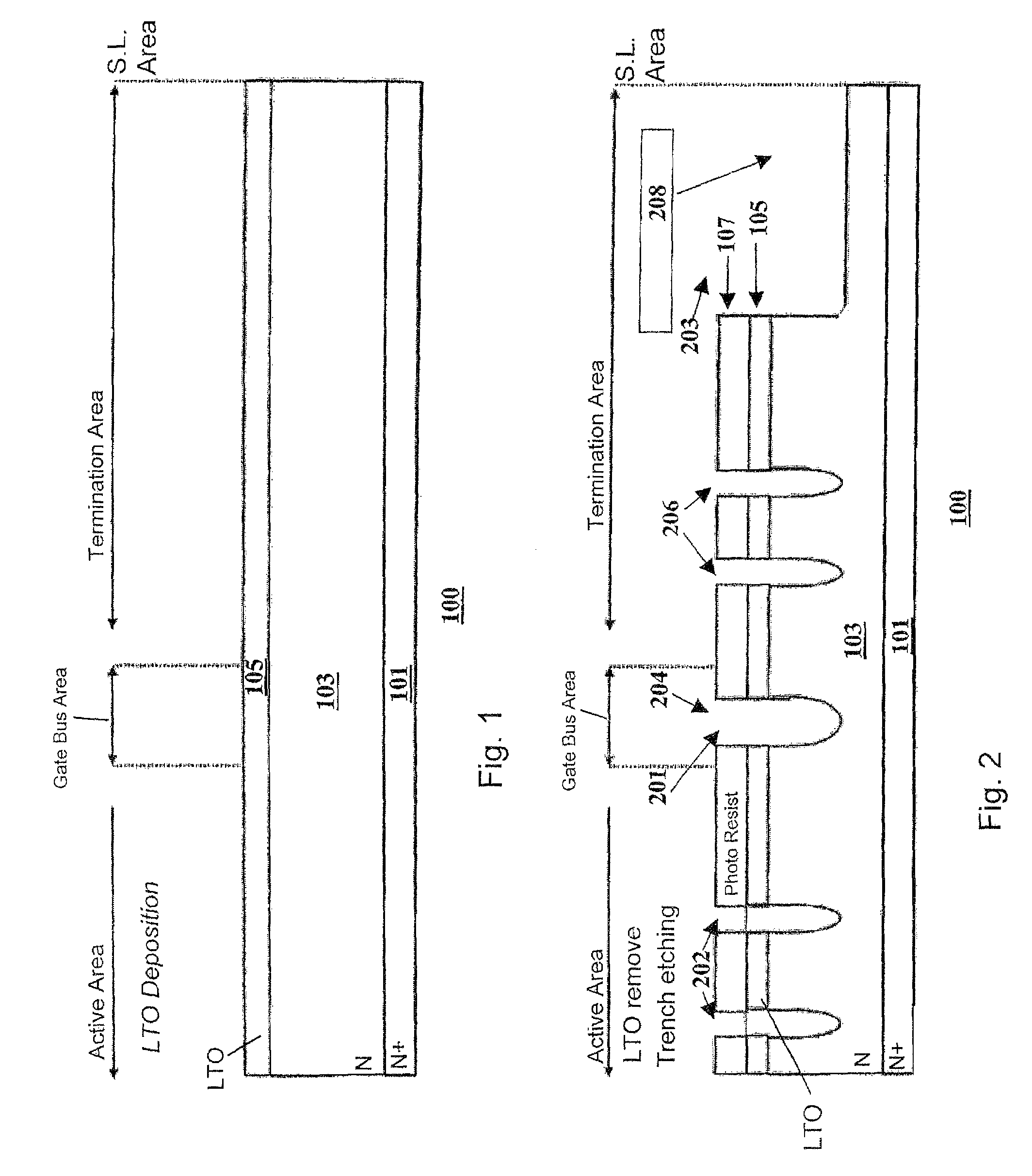 Trench MOSFET and method of manufacture utilizing four masks