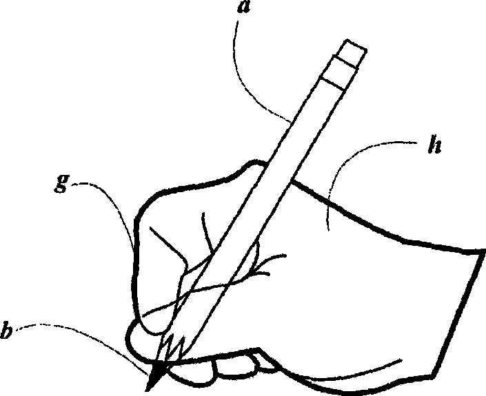 Pen with adjustable holding structure