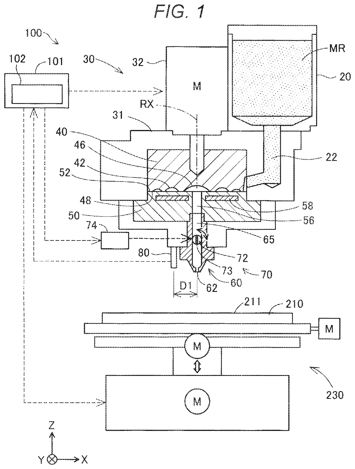 Three-dimensional shaping device, method for manufacturing three-dimensional shaped object, and information processing device