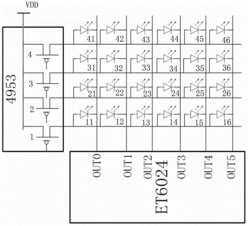 LED display system capable of eliminating ghosting image on LED display screen and driving circuit thereof