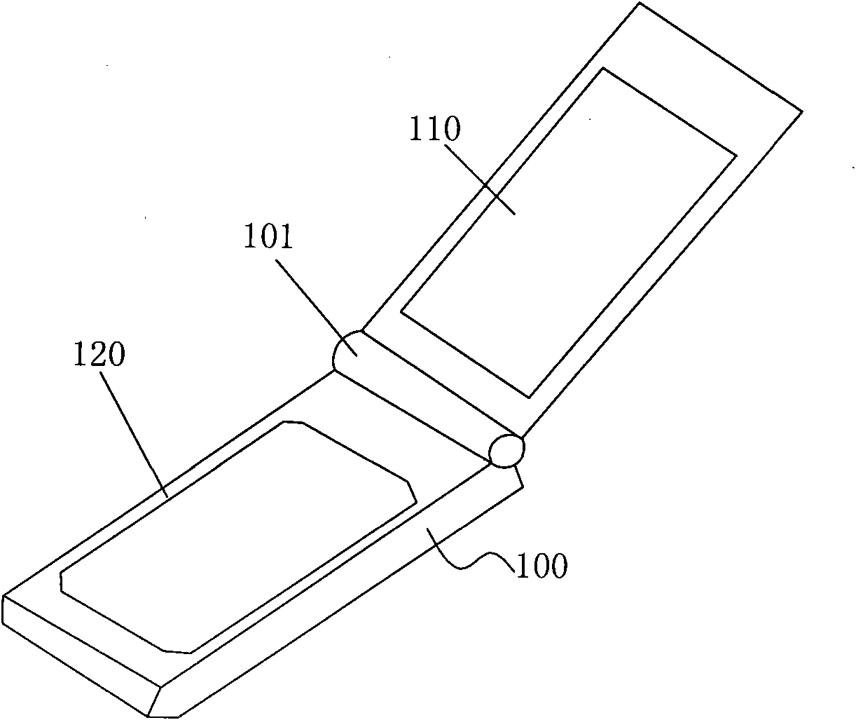 Flip mobile phone and implementing method thereof