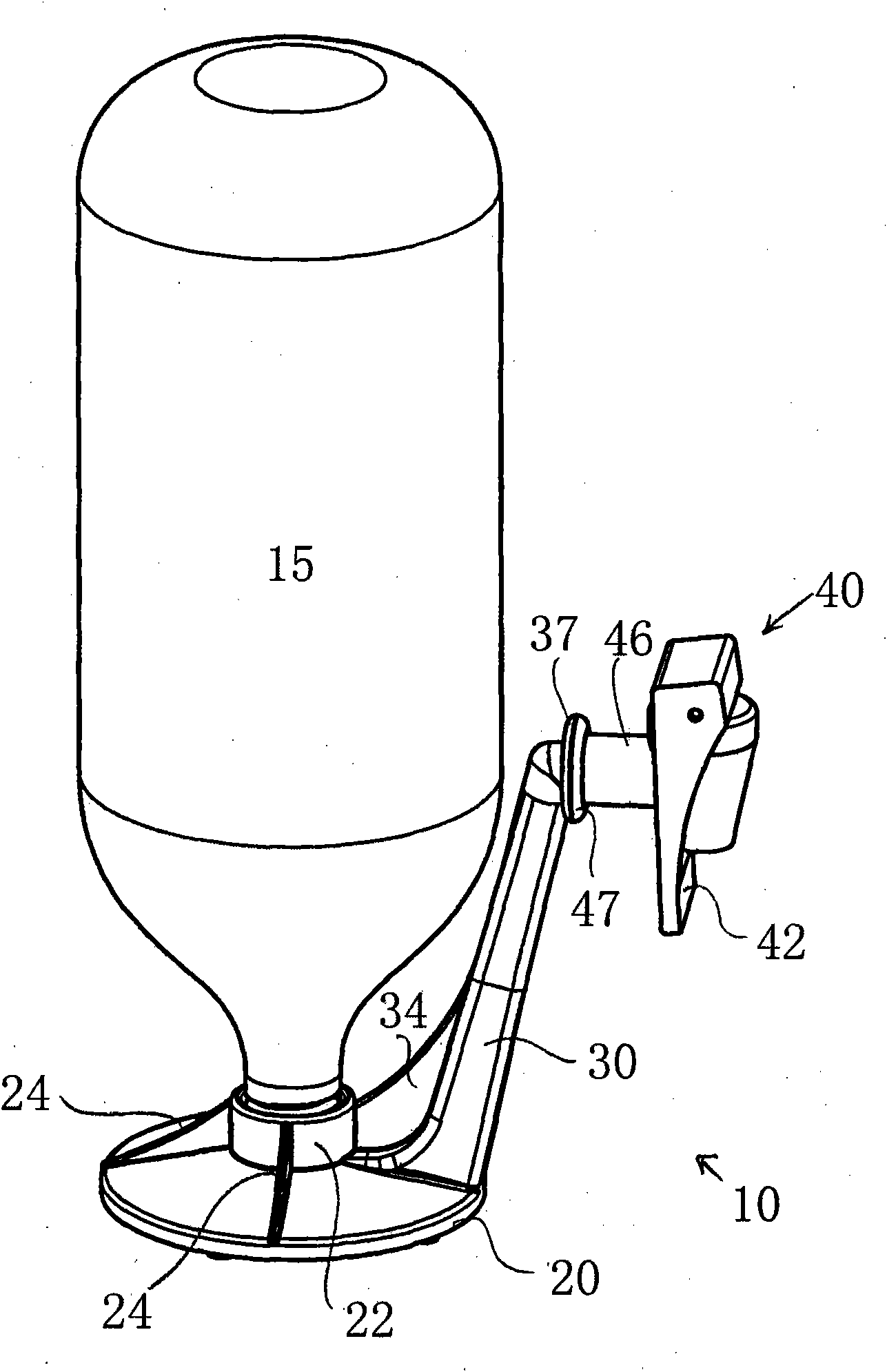 Subpackaging machine for subpackaging soda water in soda water container for consumer