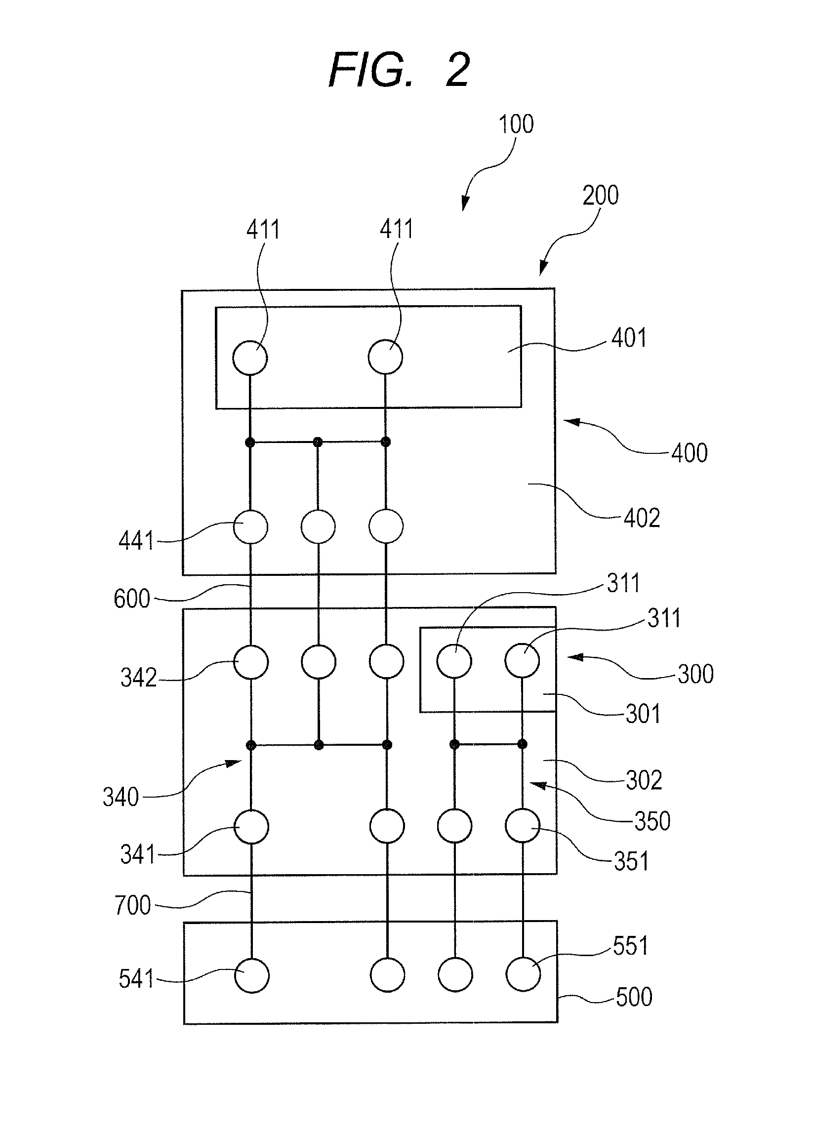 Stacked semiconductor device and printed circuit board