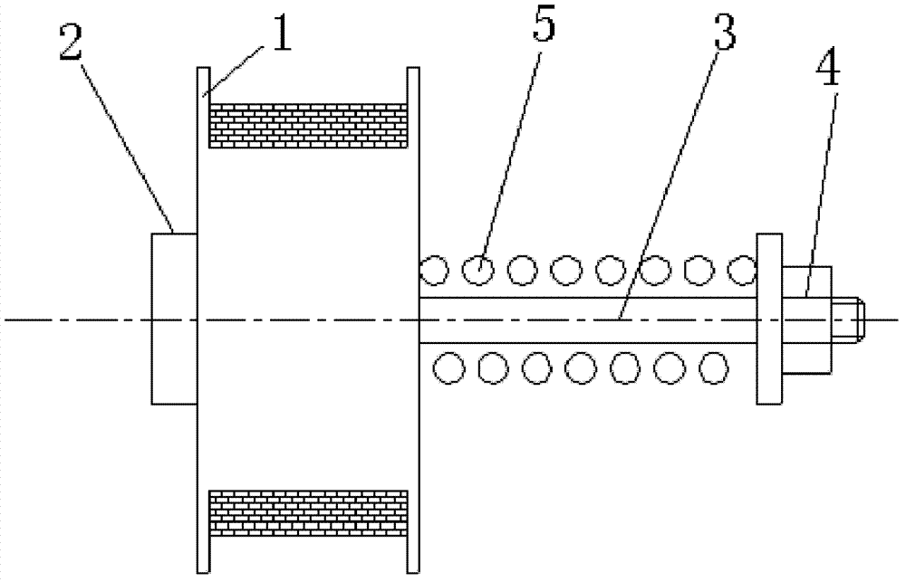 Winding device and method of spiral wires for traveling wave tubes