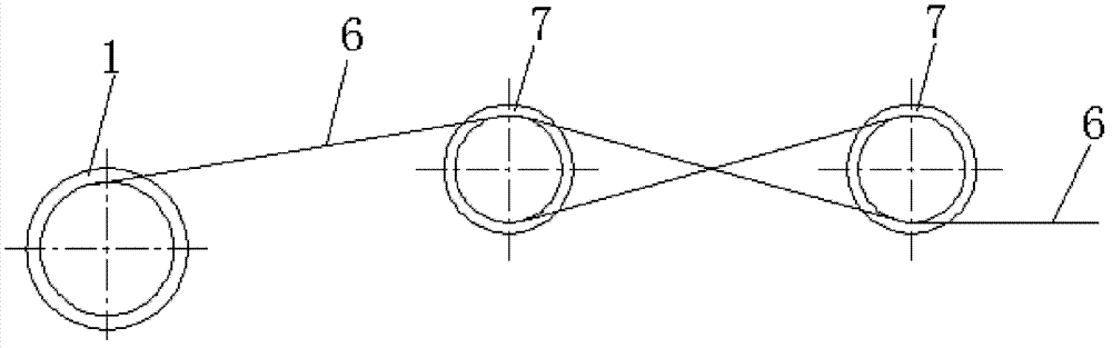 Winding device and method of spiral wires for traveling wave tubes