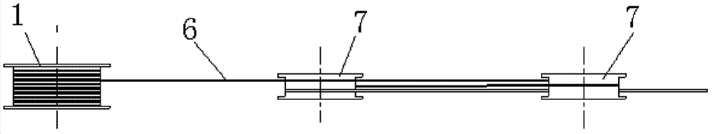 Winding device and method of spiral wires for traveling wave tubes