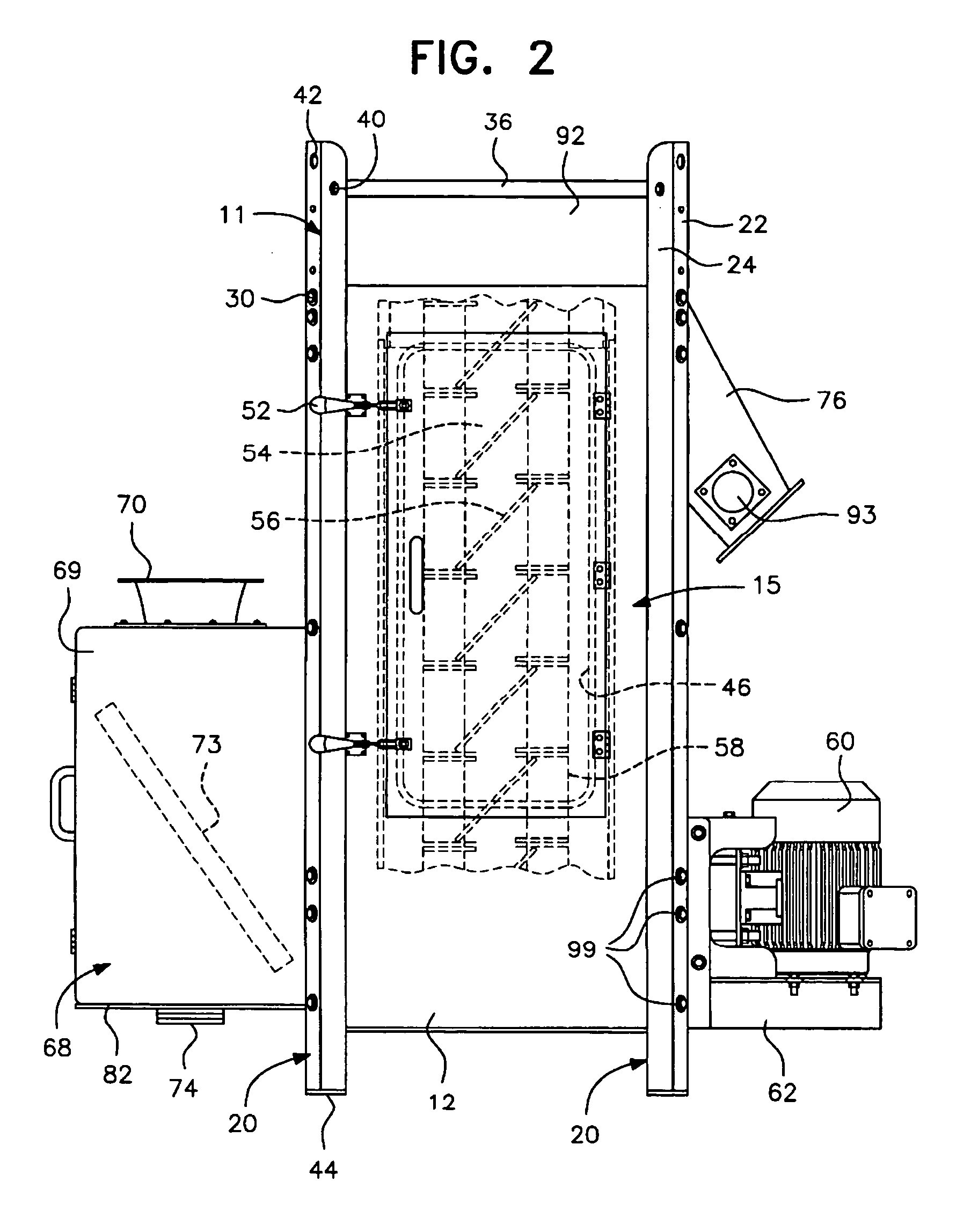 Centrifugal pellet dryer with plastic wall panels