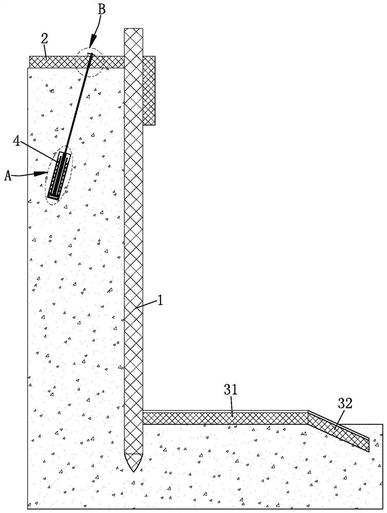 Deep foundation pit supporting structure